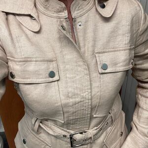 Veronica Beard Light Tan Utility Jacket